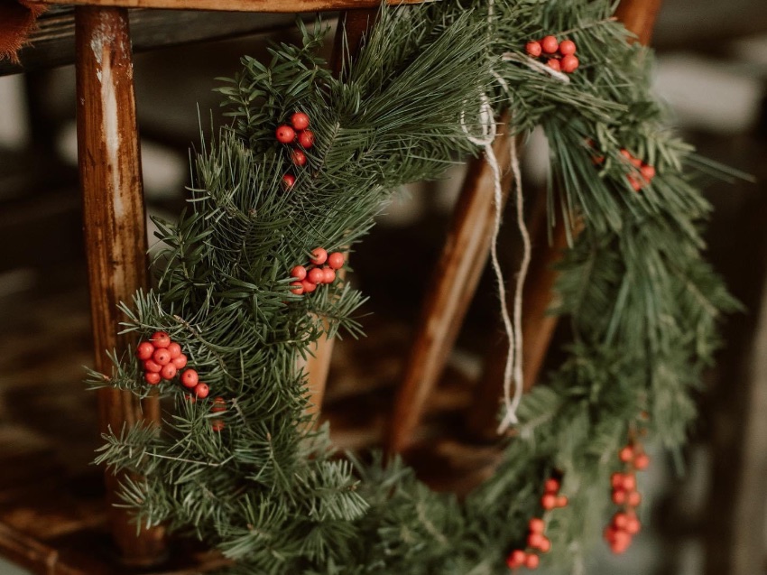 Blumen Workshop in Düsseldorf - Weihnachtlicher Türkranz