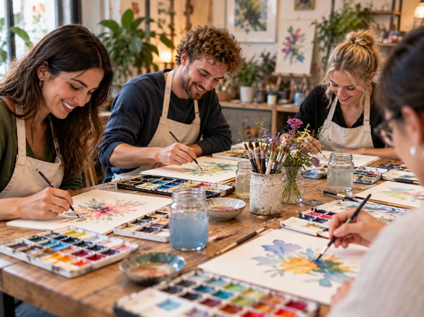 Malkurs in Bochum - Mixed Media & Sketching mit Aquarell