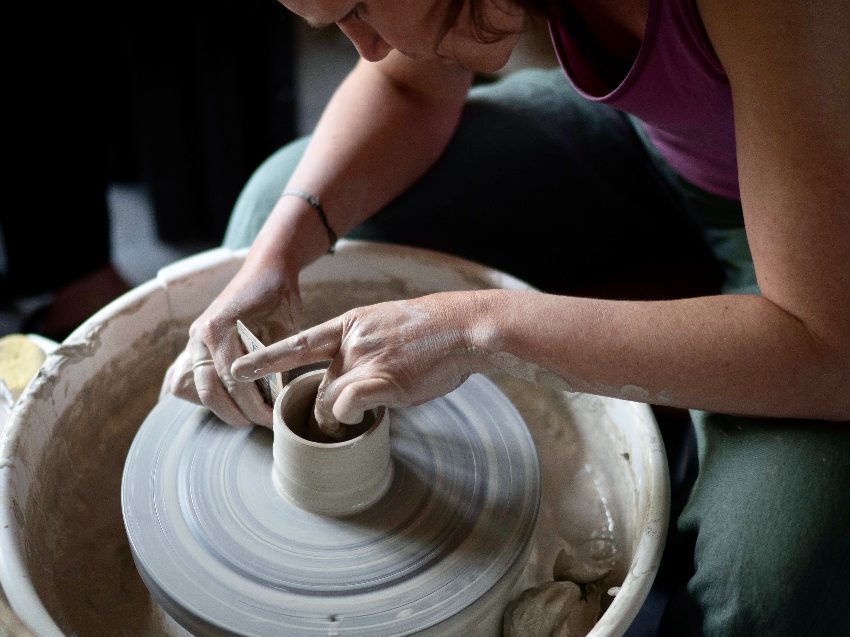 Töpfern an der Scheibe