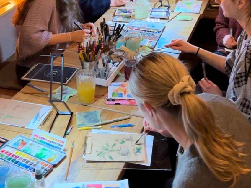 Malkurs in Bielefeld - Aquarell & Urban Sketch mit Dinner