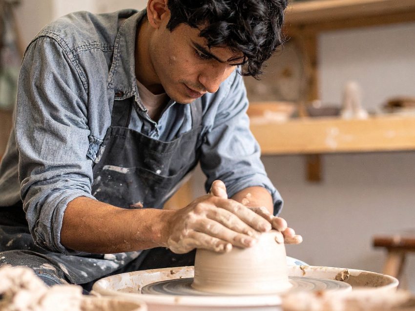 Töpferkurs an der Drehscheibe in Paderborn
