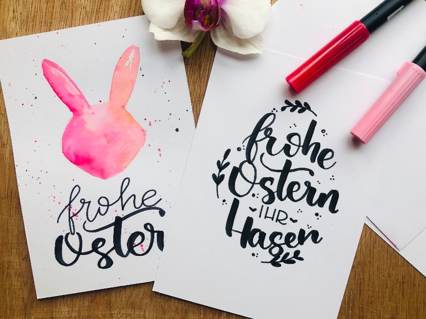 Letteringkurs für individuelle Osterkarten