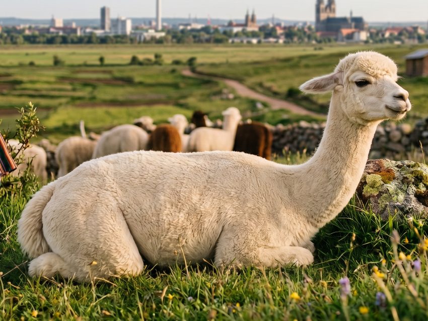 Alpaka Wanderung in Magdeburg - Natur erleben