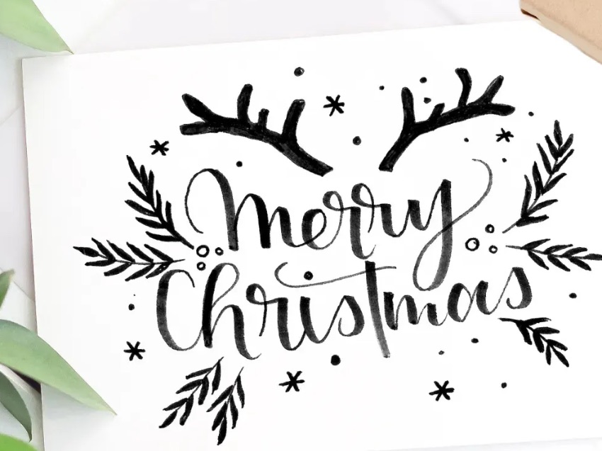 Letteringworkshop in Frankfurt am Main - Weihnachtskarten