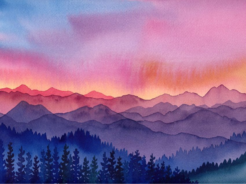 Drink & Paint Malkurs Magdeburg - Aquarell Landschaft