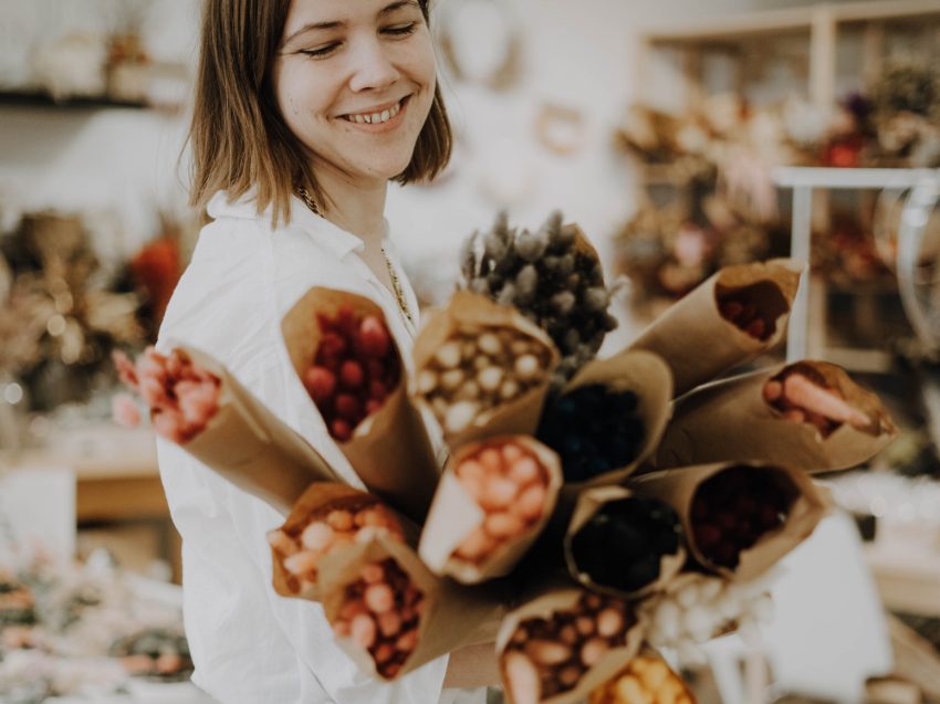 Blumen Workshop nahe Düsseldorf - Trockenblumenkranz