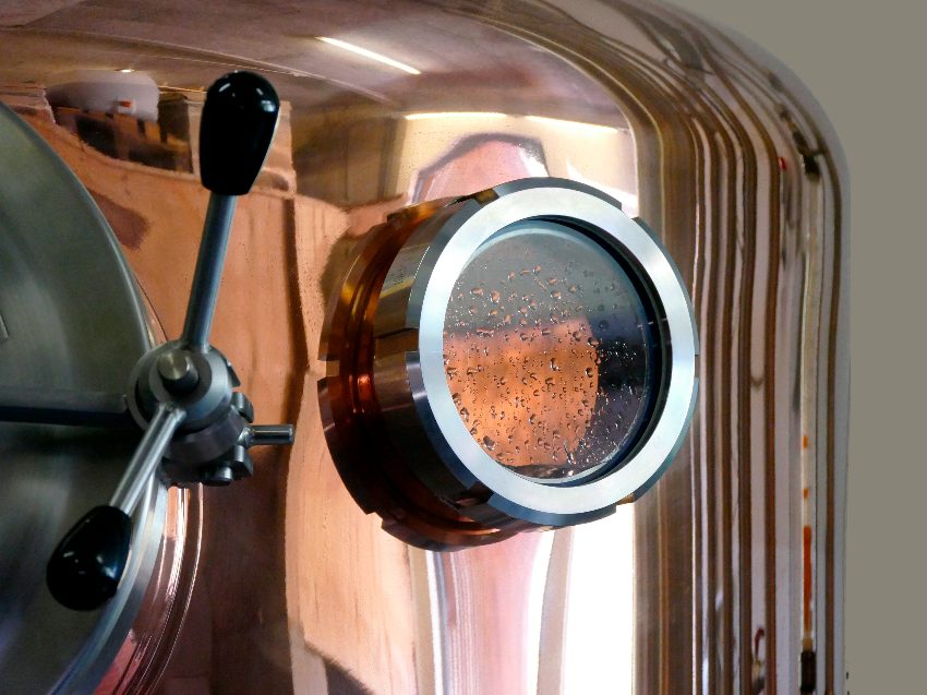 Schauglas der Brennanlage