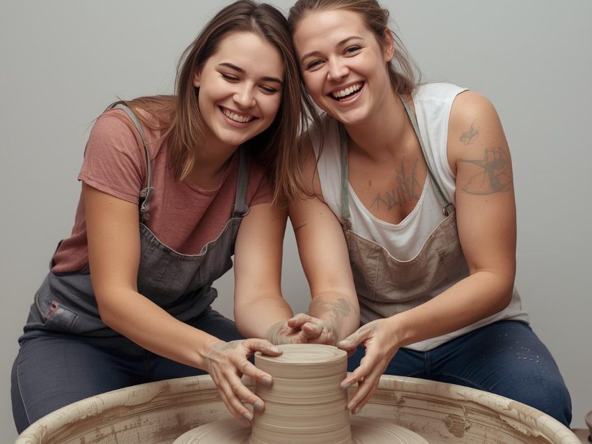 Töpferkurs an der Drehscheibe in Magdeburg